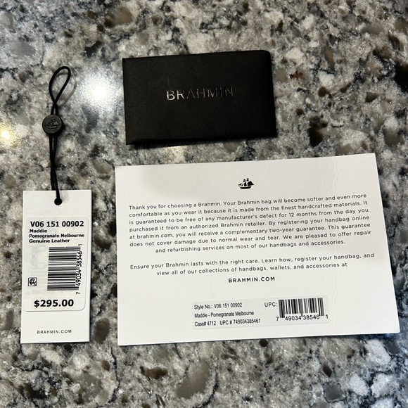 NWT. Brahmin MADDIE in Pomegranate Melbourne Leather - Picture 7 of 7